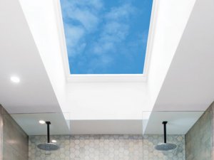 bathroom skylights above two shower heads in christchurch